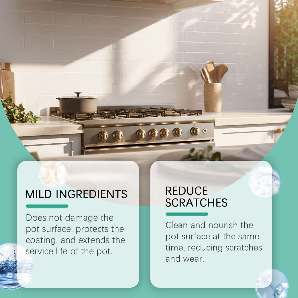 Jaysuing Grease Removes Kitchen Pan Bottom Grease, Descaling, Polishing, Anti-Rust Cleaner S260130