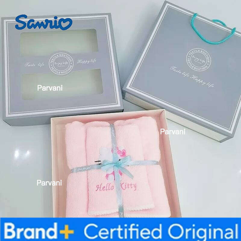 Sanrio Cartoon Hello Kitty Facial Wash Towel Dry Hair Cap Suitable Women Can Wrapped Adult Bath Towels Student Dormitory Bathroom Set H2601301