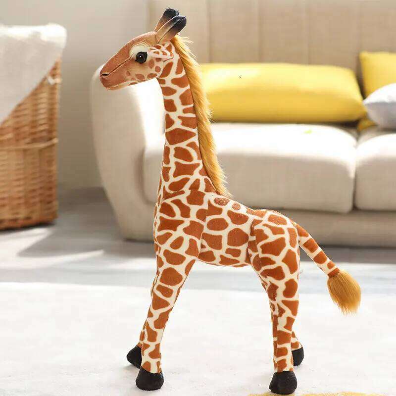 Real Life Giraffe Plush Toys High Quality Stuffed Animals Dolls Soft Room Decor35-60cm Kids Baby Birthday Christmas Gift Y260128