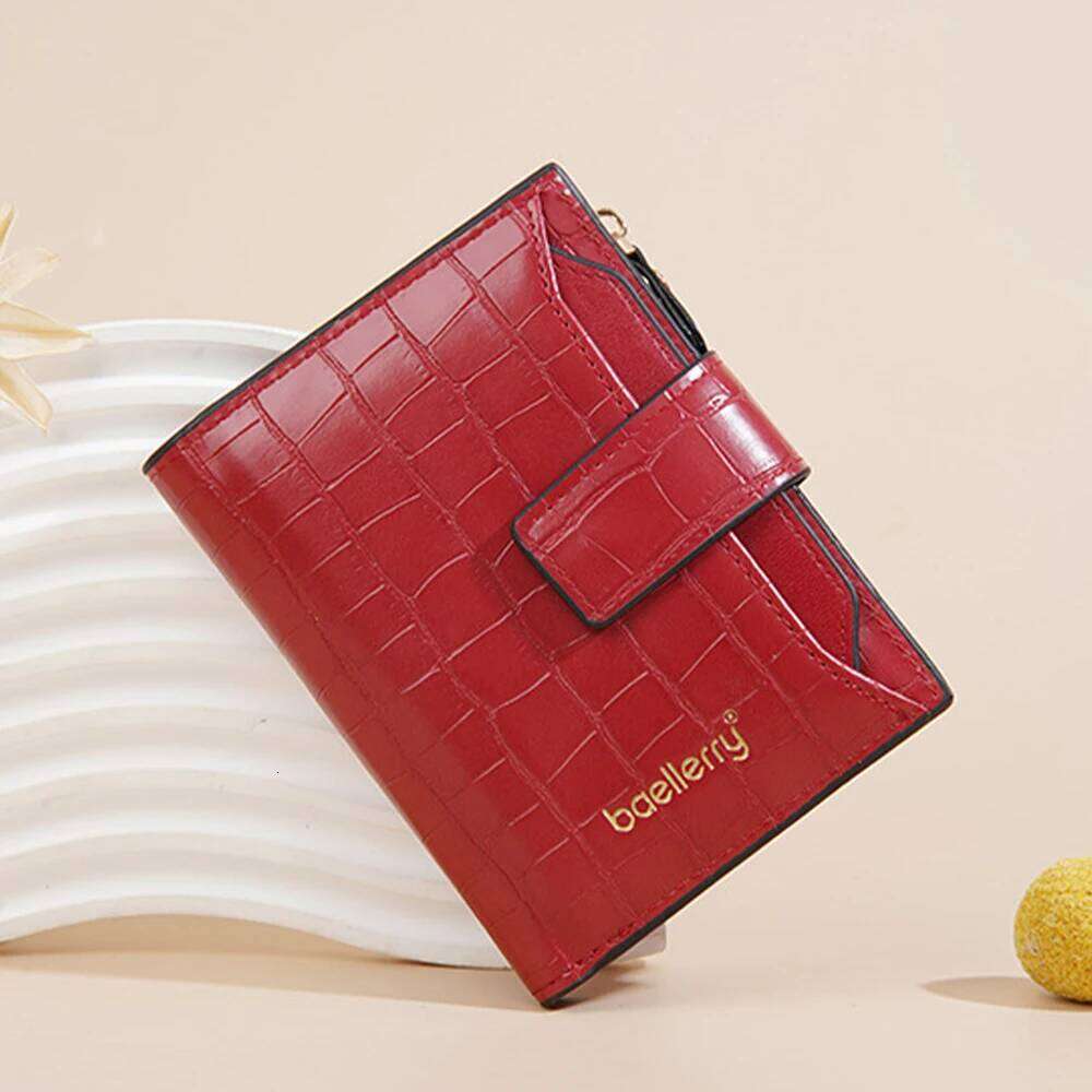 1Pcs Women's Short Zipper Wallet, Thin Card Holder with Pull-Out Id Window, Stylish Ultra-Thin Wallet for Daily Use Z260130