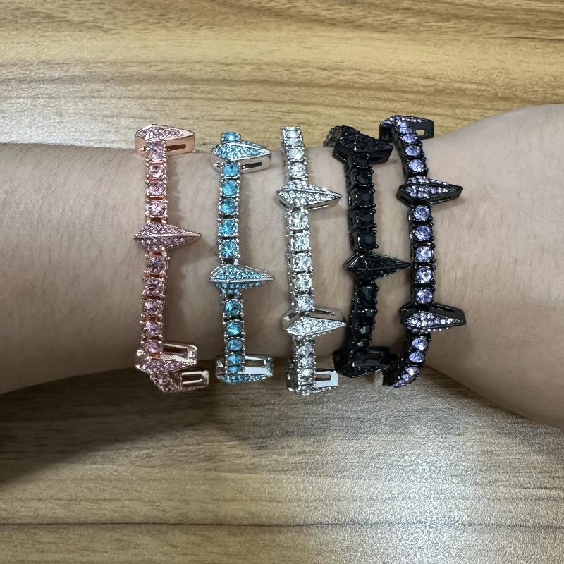 Jewelry Bracelet Hip Hop Alloy Rhinestone Panther Bracelet Premium Minimalist Unisex Design Adjustable Trendy Fashion Accessory for Men and Women