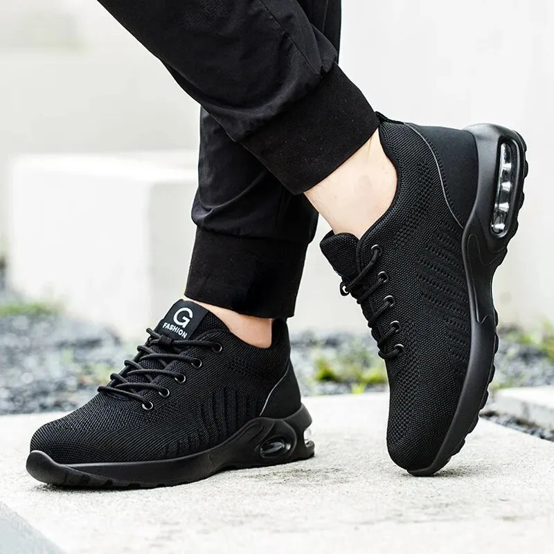 Air Cushion Work Safety Shoes For Men Women Breathable Work Sneakers Steel Toe Shoes Anti-puncture Safety Protective Shoe 260123