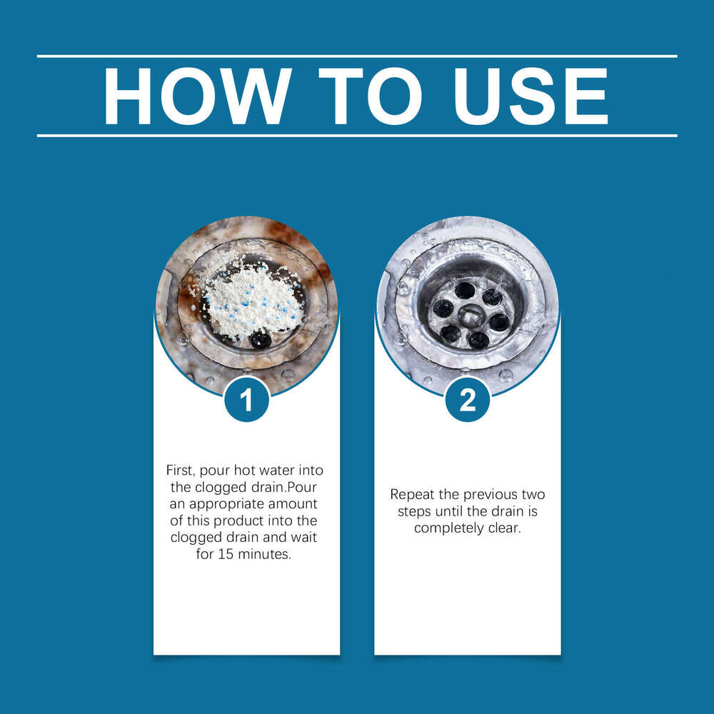 JAKEHOE Kitchen Bathroom Drain Cleaning Descaling Deodorizing Unclogging Powder S260130