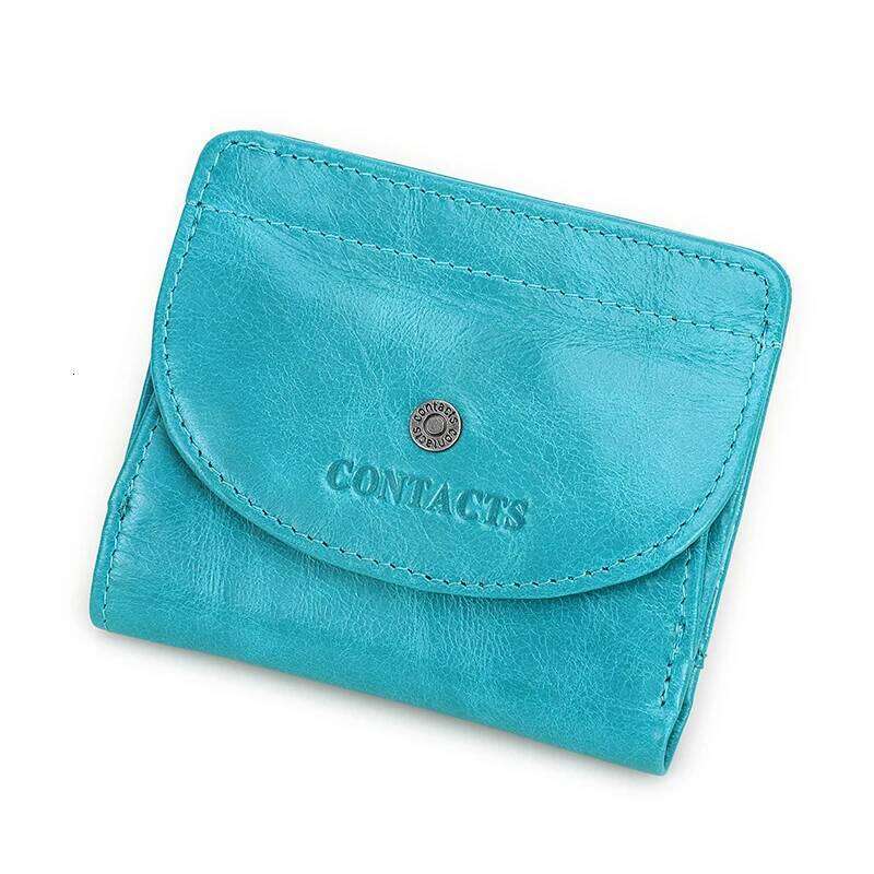 Contact's Women Short Wallets Genuine Leather Mini Coin Purse Fashion Money Bag Femal Card Holder Wallet Gift for Girls Cartera Z260130