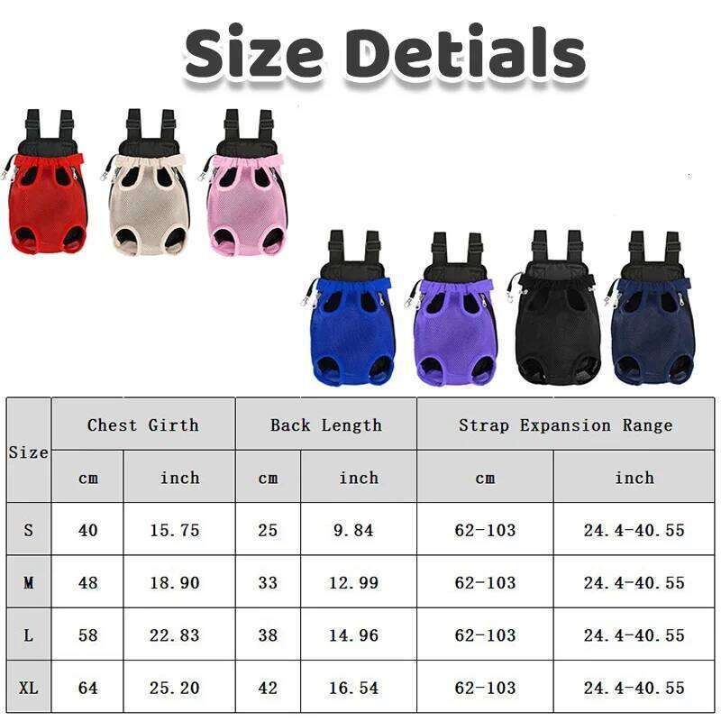 Double Shoulder Breathable Portable Travel Pet Backpack Mesh Carrier Front Bag for Small Dog Cat Outdoor Accessories 26H0130