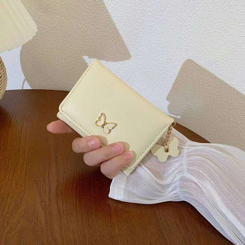 Bow Printed Purses Fashion Short Section Bag Women's Wallet PU Leather Zipper Coin Purse Solid Color Card Holders Ladies Hasp Z260130