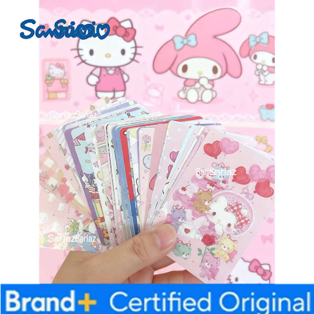 Sanrio 55pcs Cute Hello Kitty Kuromi Cinnamoroll My Melody Photo Cards | Aesthetic Double-Sided Printed Postcards Perfect Birthday Gift H260130