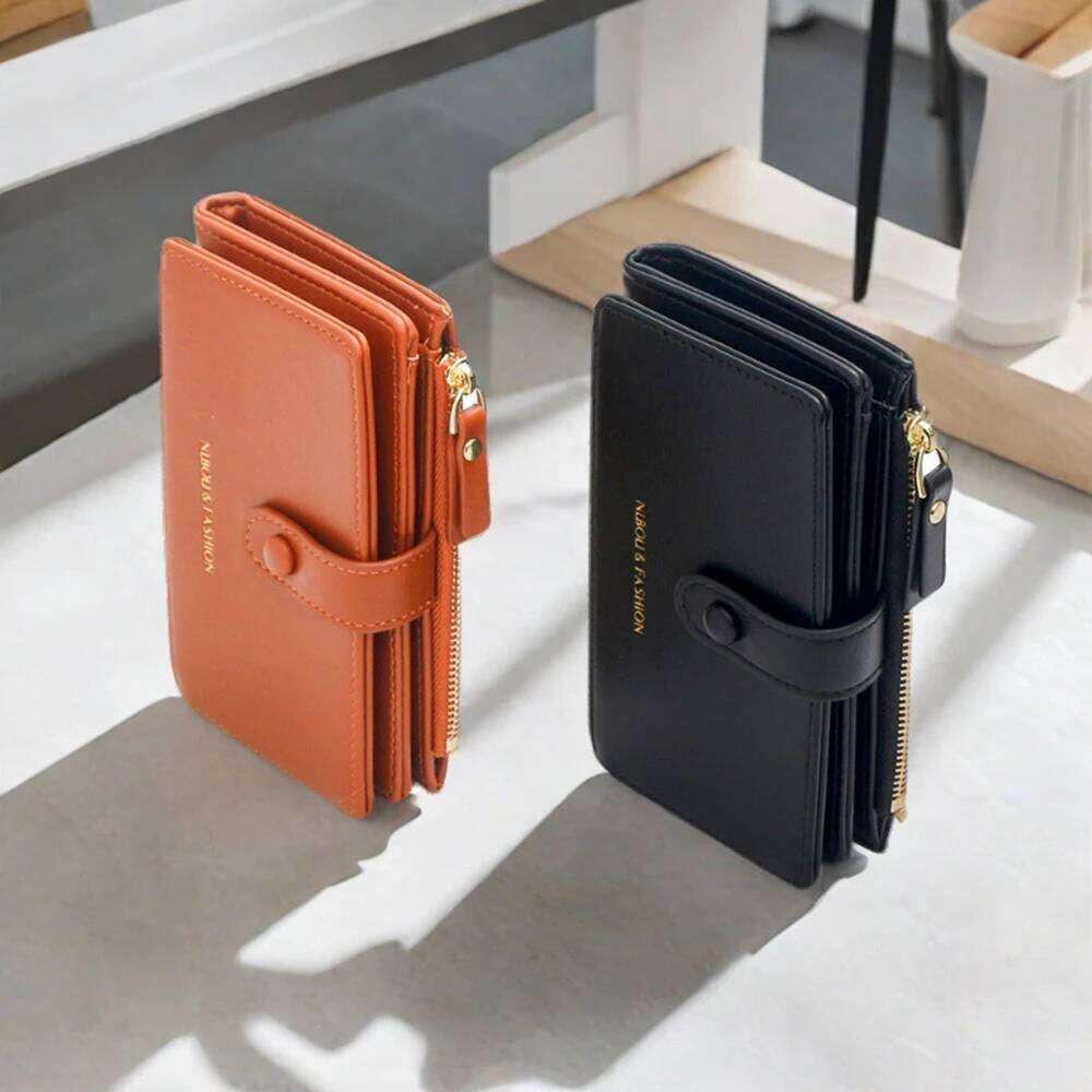 Large Capacity Leather Men Women Cute Short Wallet Luxury Solid Zipper Coin Purse Bank Holder Slim Small Money Bag Z260130