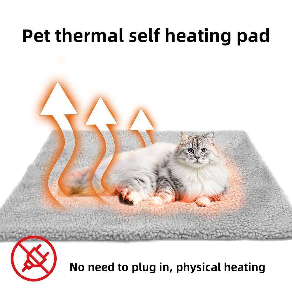 EFF Self-Heating Pet Pads Blanket Puppy Warm Cushion Mat for Cats Dogs Washable Pets with Thermal Body Heat Reflecting Core Pad 26W01130