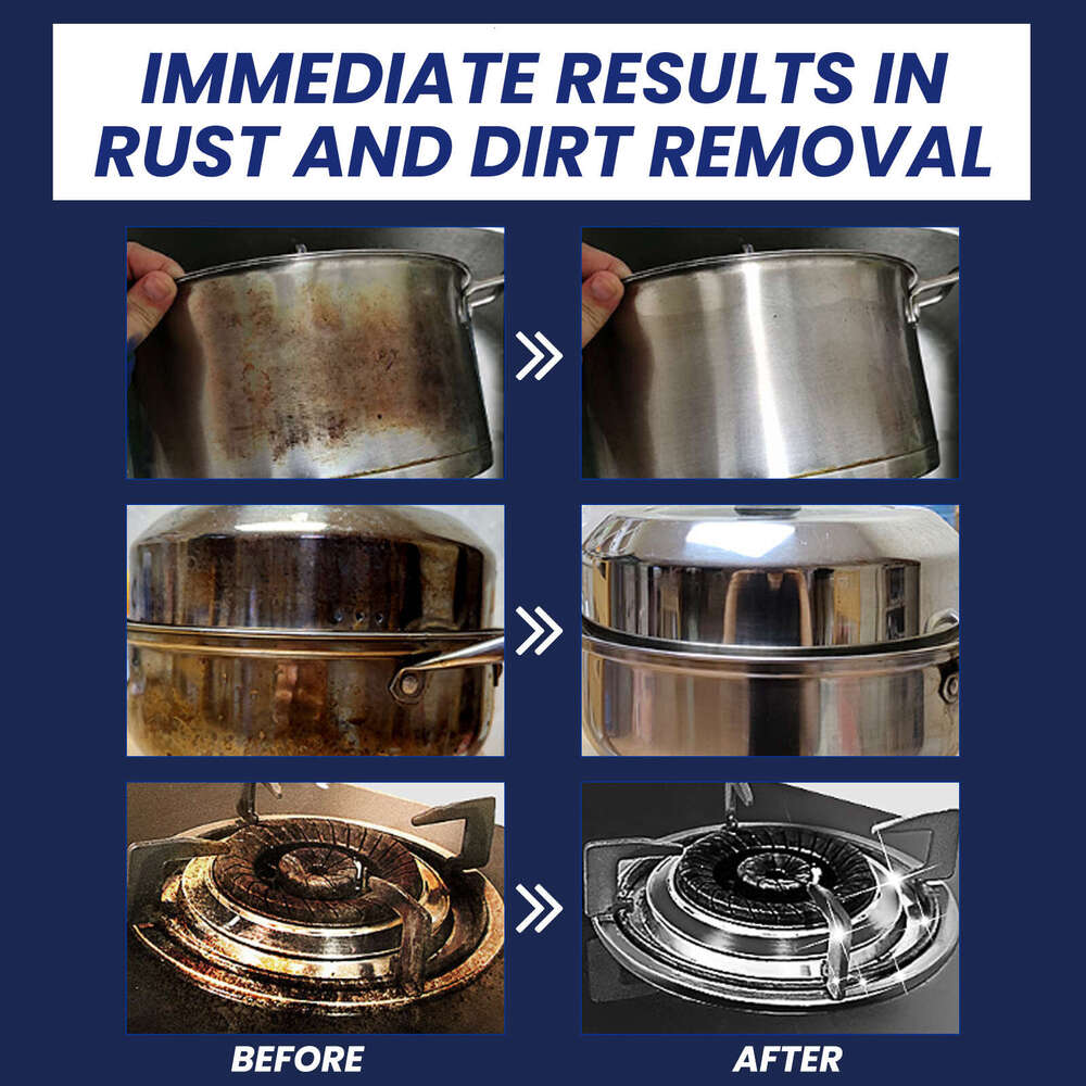 JAKEHOE Paste Kitchen Stove Stainless Steel Cookware Stubborn Stains Black Scale Cleaning and Stain Removal S260130