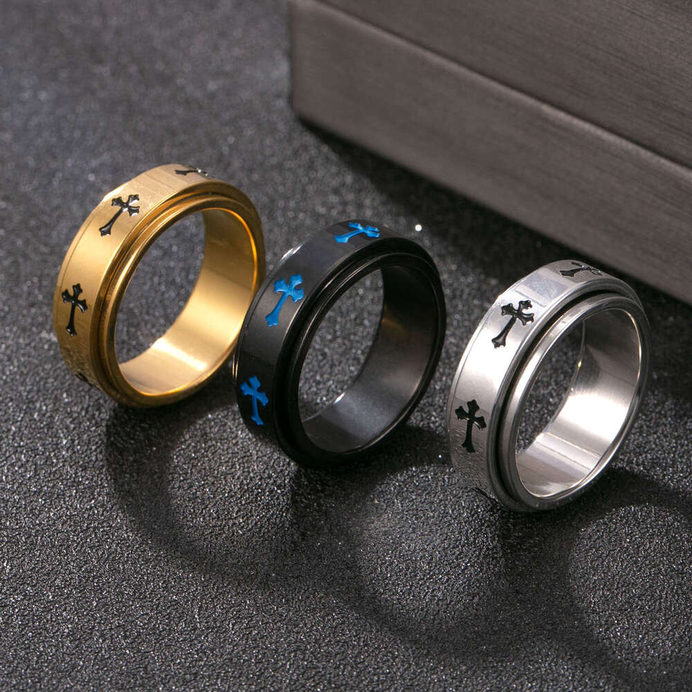 Circular Cross Ring Metal Jewelry A piece of jewelry suitable for couples to wear together