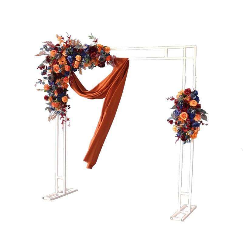 Customized Artificial Flower Arrangement Luxury Blue Orange Rose Floral Runner for Wedding Arch Backdrop Decoration Home Decor Y260130