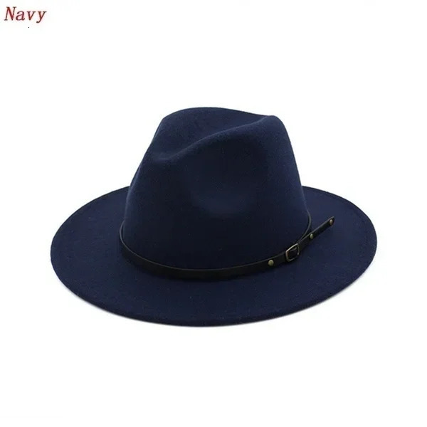 Men Women Vintage Wide Brim Hat Church Party Ladies Felt Jazz Cap Cowboy Party Hat Jazz Hat 260120