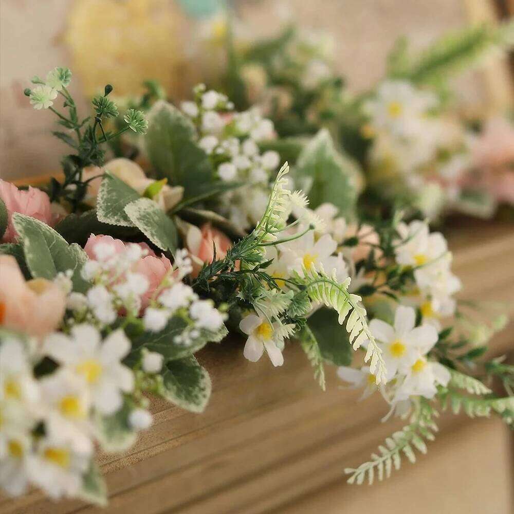 Artificial Rose Flower Vine 175cm Peony Daisy Floral Garlands for Wedding Party Decor Outdoor Table Centerpiece Valentine Day Y260130