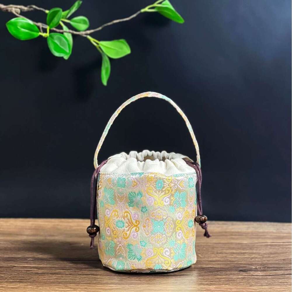 Set Ceremony Accessories Portable Travel Teapot Storage Box Tea Cup Cloth Bag Handbag MASA