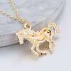 SMJEL Men Necklace Metal Racing Horse Pendants& Necklaces for Women Choker Chain Sliver Color Jewelrys