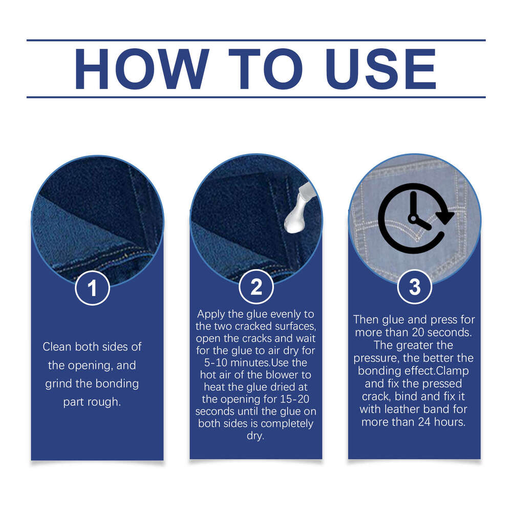 Jue-Fish Clothing Fabric Sewing Clothes Repair Washable Iron-on Adhesive Glue S260130