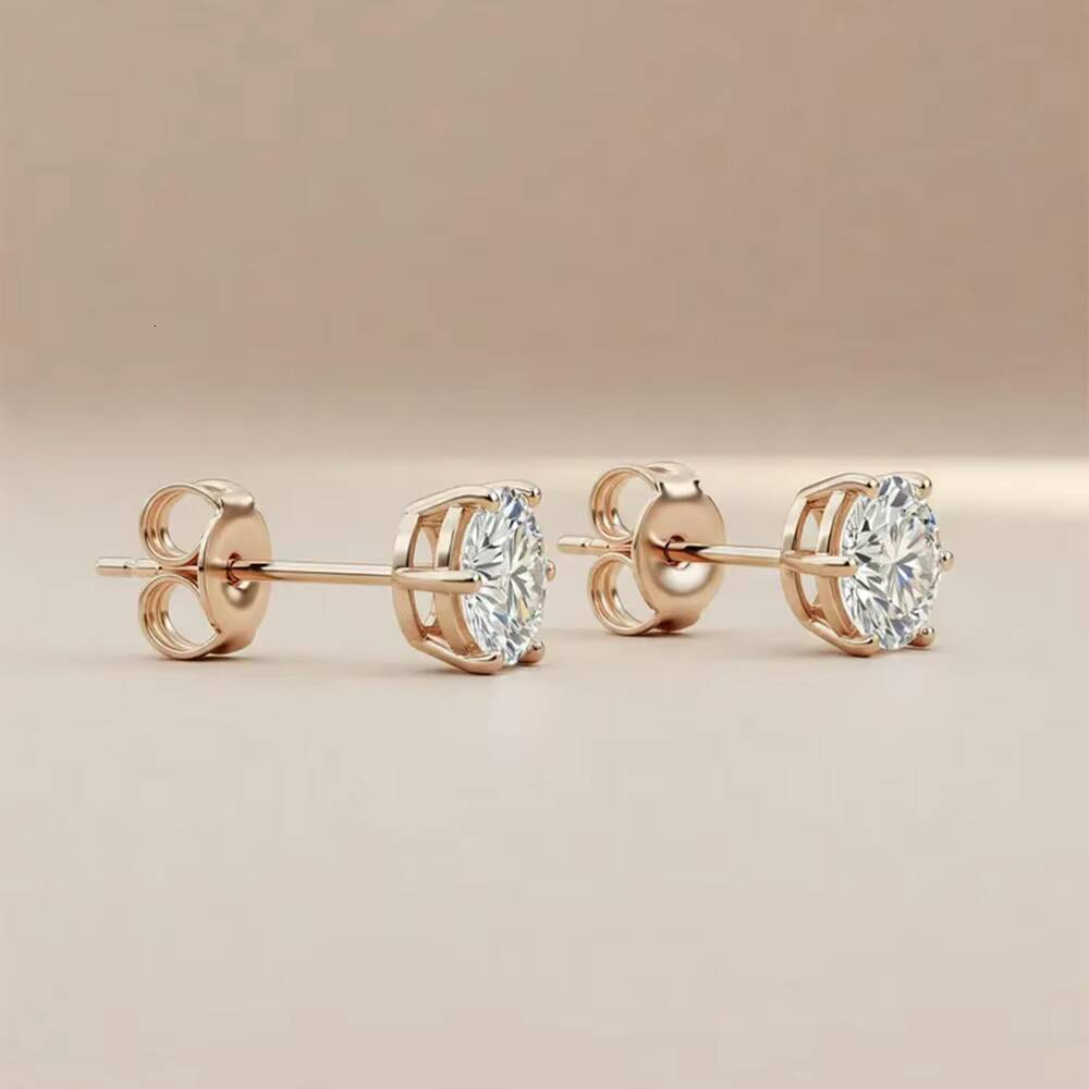 Lab Grown Diamond 1ct Stud Earrings Classic Stud Earrings Affordable Everyday Earrings Elegant 18K Gold Stud Earrings