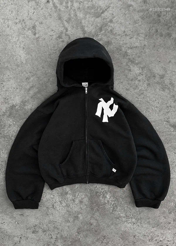 Women's Hoodies 2026 AKIMBO Couple Sle Loose Long Sve Casual Hoodie Autumn Winter Trendy Polyester Fiber Full Zipper Streetwear