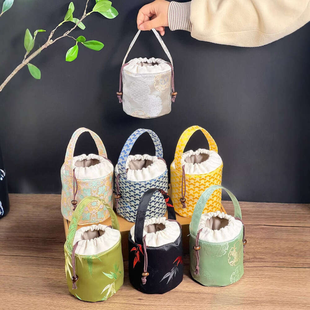 Set Ceremony Accessories Portable Travel Teapot Storage Box Tea Cup Cloth Bag Handbag MASA