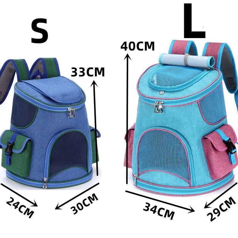 Pet Bags Breathable and Cool Cat Travel Backpack with Two Side Pockets Dog Carrier Large Suitable for Hiking Traveling Camping 26H0130