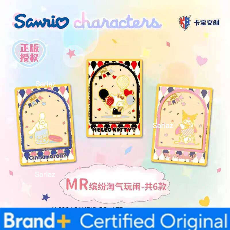 Sanrio Original Kuromi Hello Kitty Shining Card Cartoon My Melody Collectible Game Cards Toy For Children Gift H26013011
