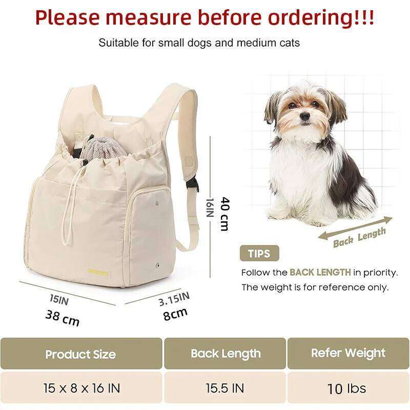 Chest Front Carrying Tote Breathable Backpack Chihuahua Dog Portable Outdoor Travel Carrier Bag for Cat 26H0130