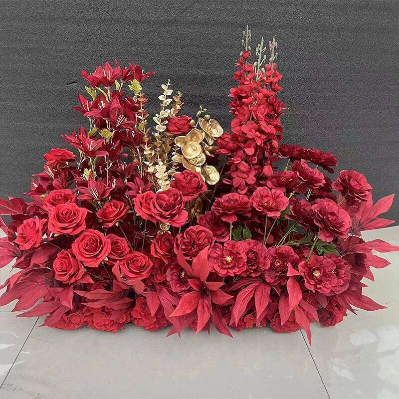 Artificial Simulation Silk Earth Row High Flower Stage Wedding Road Event Party Layout Floor Flowers Arrangement W260130
