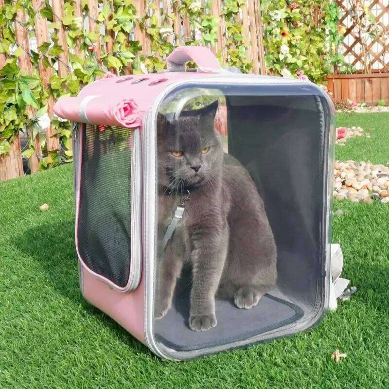 Transparent Dogs Cats Carriers Breathable Backpack Acrylic Space Capsule Puppy Kitten Bag Outdoor Travel Portable Pet Supplies 26H0130
