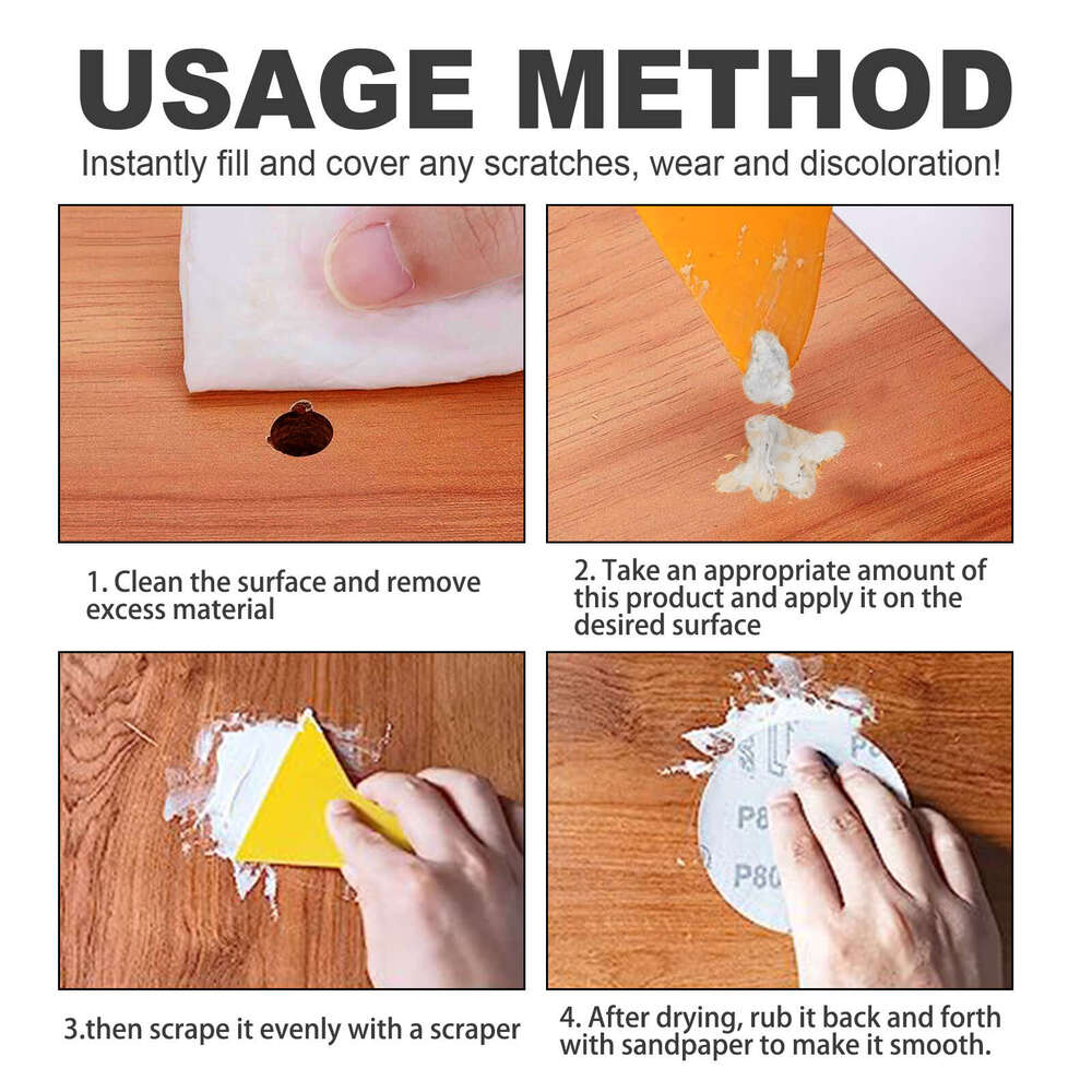 Jakehoe Filler Wood Furniture Floor Paste Office Desk Cabinet Scratch Repair S260130