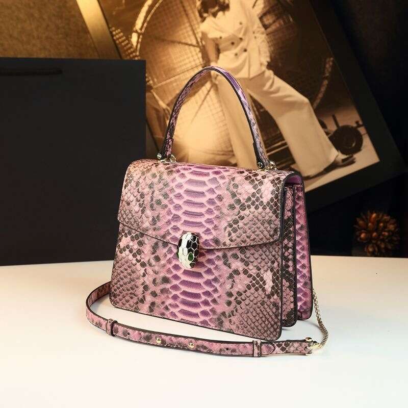 Totebag Shoulder ROSE NOIRE New Snake Pattern Small Elegant Fashion Chain Crossbody Genuine Leather Women S Bag High End Handbag