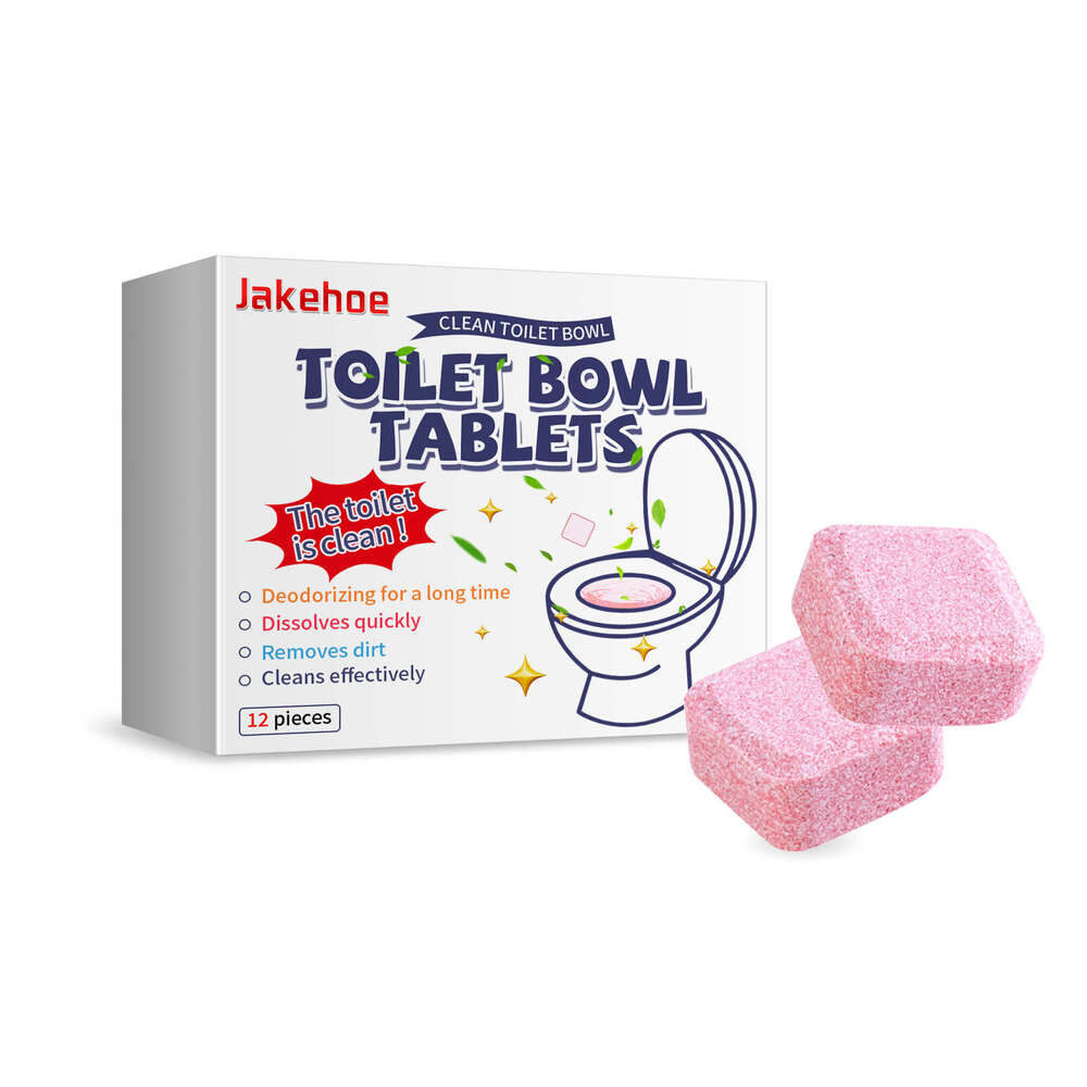 Jakehoe Effervescent Deodorizer Yellow Dirt Urine Stain Toilet Bowl Cleaner Tablets S260130