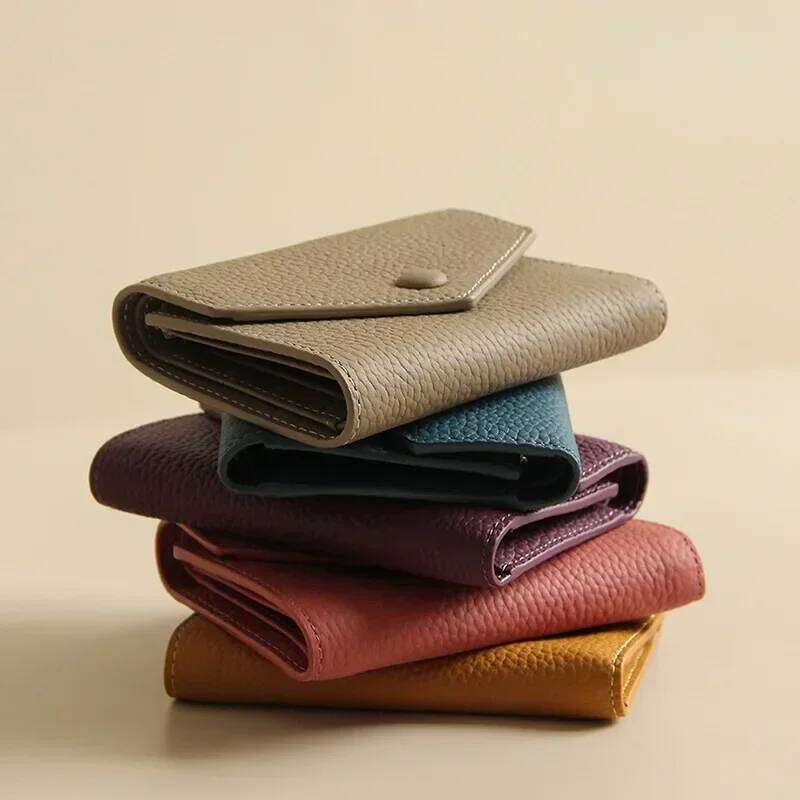 New PU Leather Small For Women Wallet Luxury Envelope Card Holder Brand Designer Multipurpose Zip Coin Cowhide Short Purse 2024 Z260130