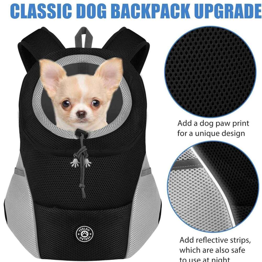 Shoulder Backpacks Comfortable Doggy Front Backpack Pet Puppy Bags for Biking Hiking Camping Dog Carrier Bag 26H0130