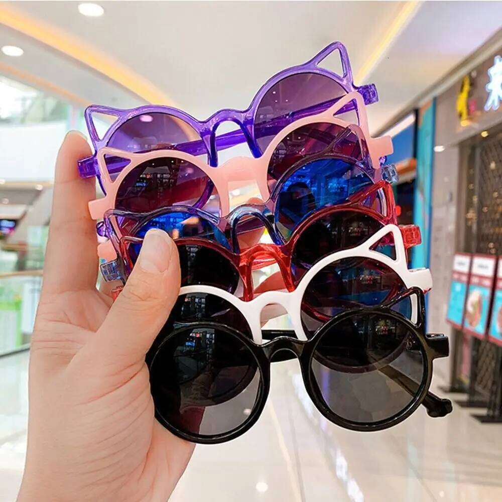 Circular Kids Sunglasses UV400 Protection Beach Travel Streetwear Metal Frame Sun Glasses Ocean Lenses Eyewear H260130