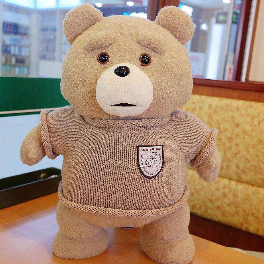 43cm 10 movie teddy bear Ted 2 doll toy apron soft plush as a Christmas birthday gift for good friends Y260128