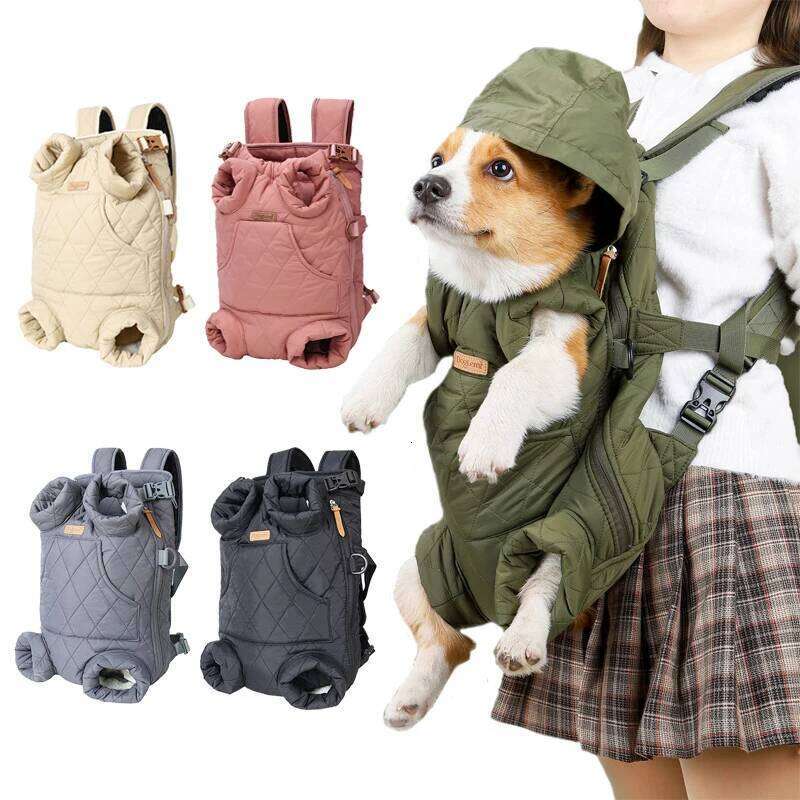 Winter Thicken Warm Cat Backpack Hands Free Portable Travel Dog Carrier for Small Dogs Windproof Safety Pet Bag 26H0130