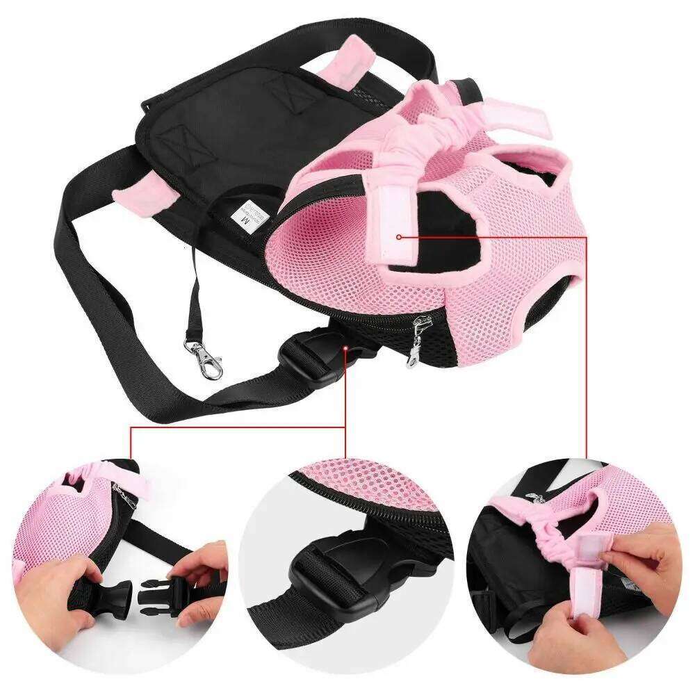 Breathable Legs Out Portable Puppies Dog Backpack Carrier Adjustable Pet Knapsack Camping Small Dogs Cats 26H0130