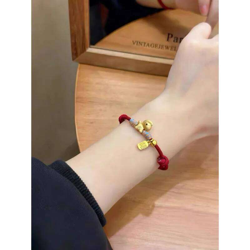 2026 New cute Little Horse bracelet, blessing men and women with continuous good luck for 26 years. Woven rope bracelet jewelry