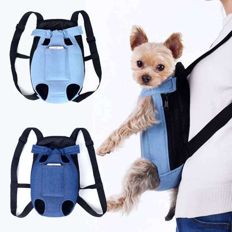 Denim Pet Backpack Outdoor Travel Dog Cat Carrier Bag for Small Dogs Puppy Kedi Carring Bags Pets Products Trasportino Cane 26H0130