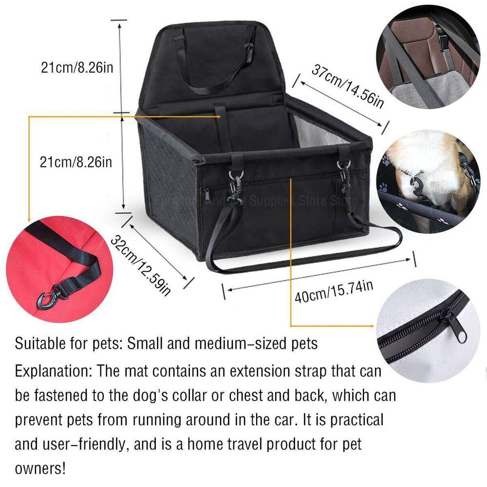 Travel Cover Waterproof Pet Carriers Bag Cat Transport Hammock Dog Car Seat Basket for Small Medium Dogs 26H0130