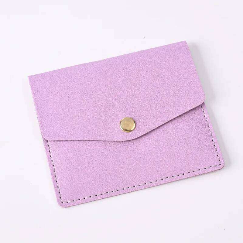 Macaron Color Ultra-thin Hasp PU Leather Sleeve Multi Slot Cards Bag Id Badge Holder Unisex Z260130