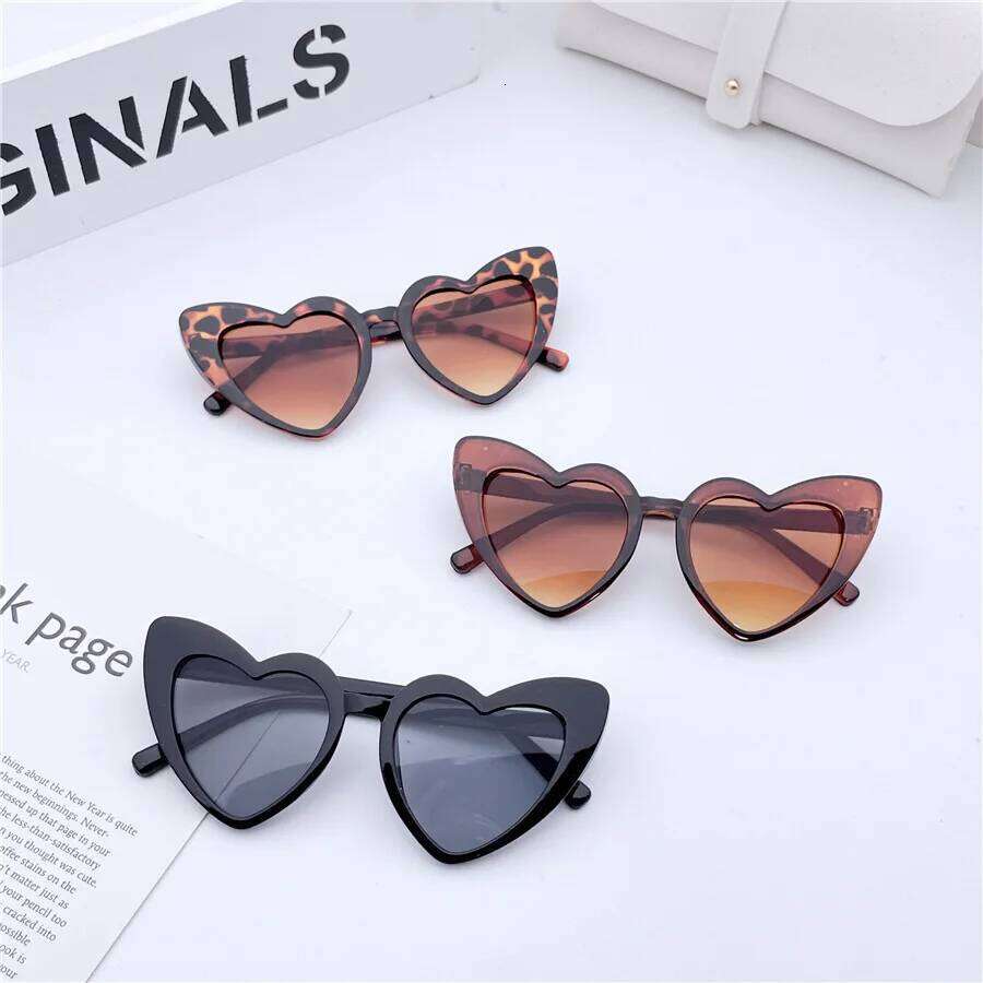 Children's cute, caring, fashionable sunglasses, new trendy baby glasses, photo taking design, girl's UV resistant sunglasses H260130