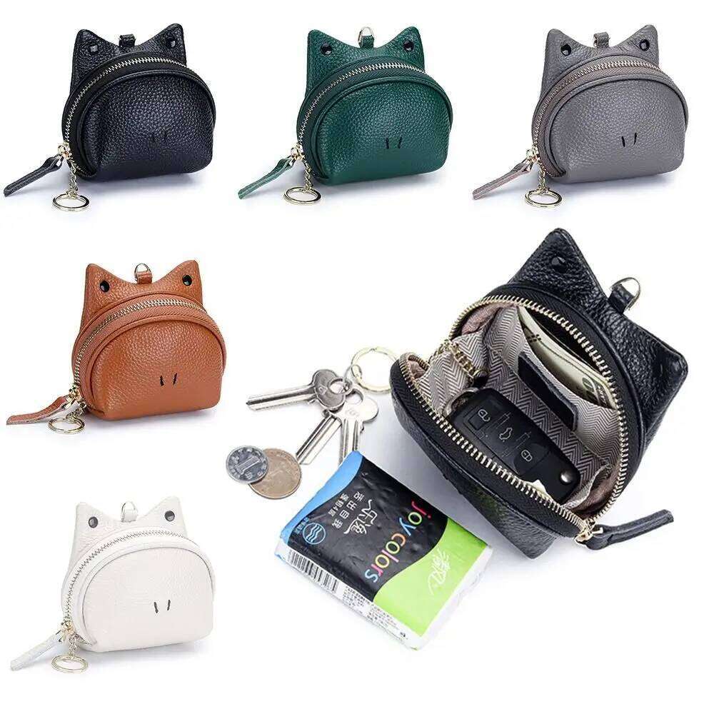 High Quality Genuine Leather Coin Purse Zipper Multi-Functional Storage Bag Cartoon Frog Design Card Holder Women's Accessories Z260130