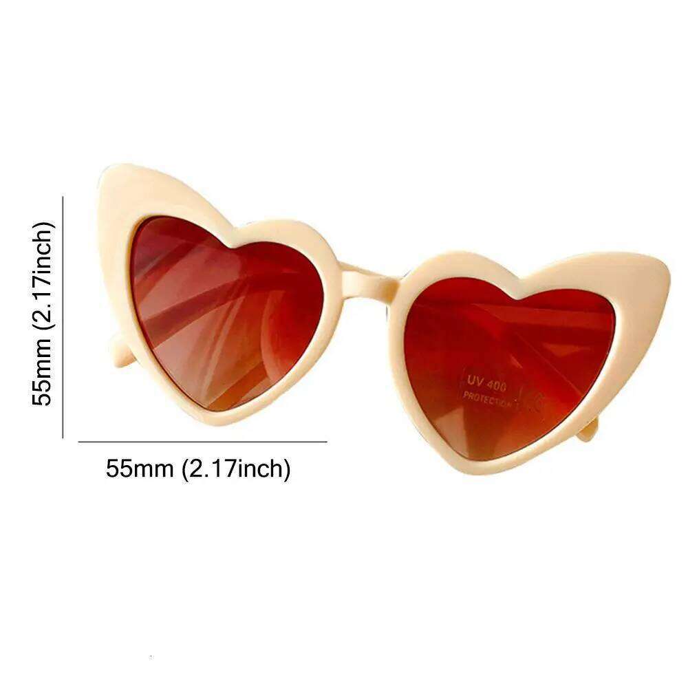 Kids Heart Cartoon Eyewear Vintage Heart-Shaped for Boys Girls 3-9 Years Toddler Sunglasses Outdoor Children Glasses H260130