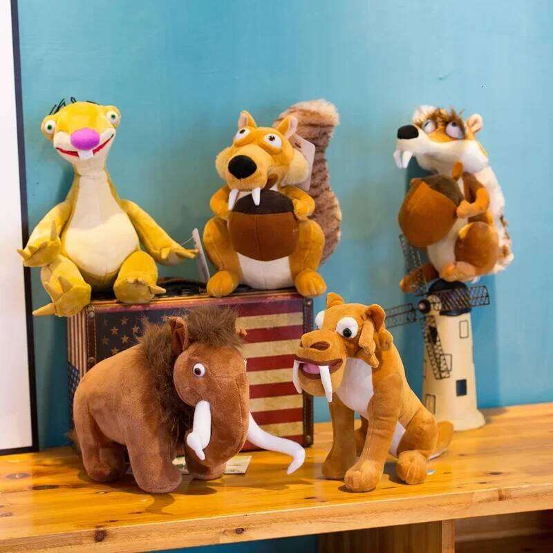 Ice Age Plush Toy Squirrel Mammoth Elephant Swordtooth Tiger Doll Soft Stuffed Animal Sleeping Pillow Gifts for Kids and Girls Y260128