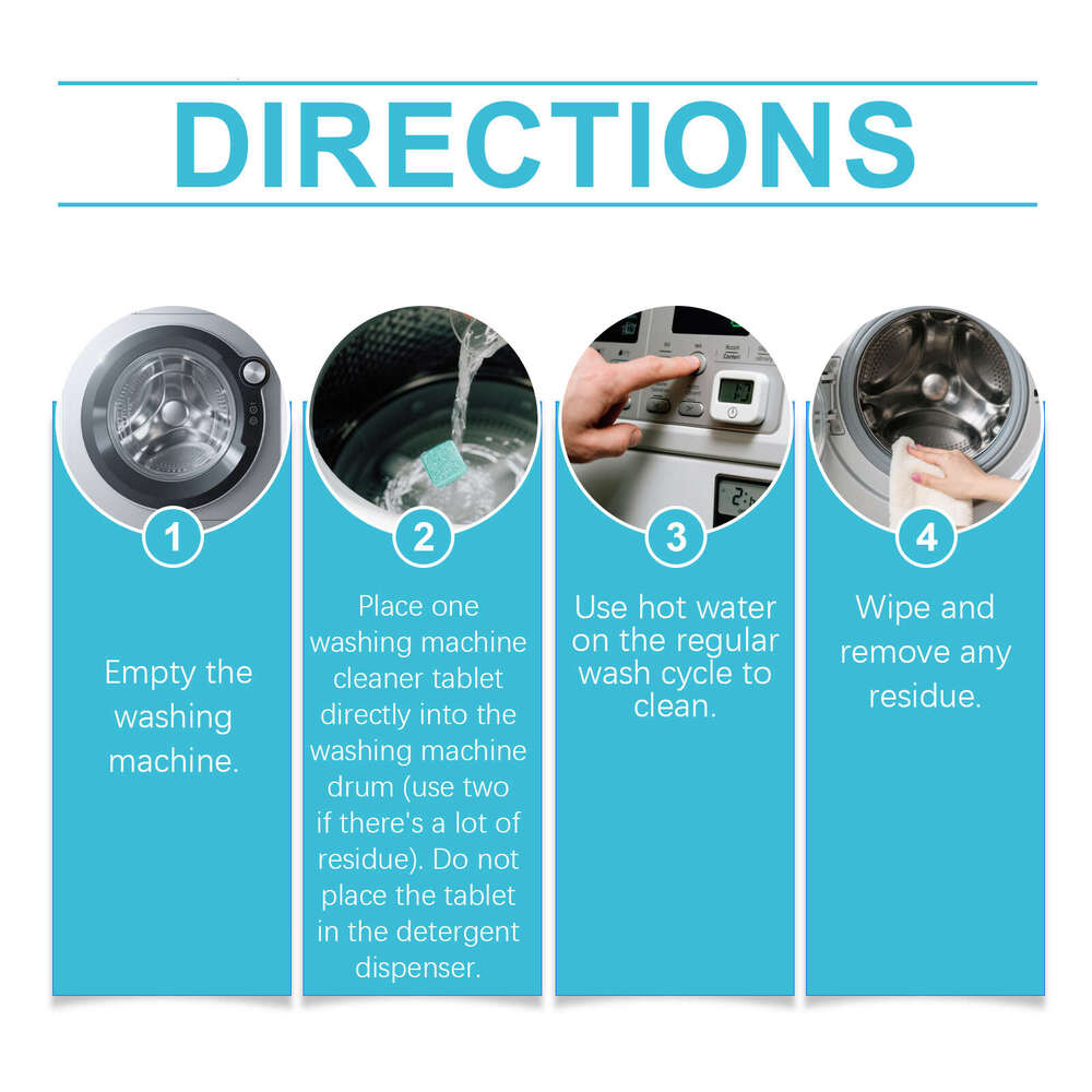 Jakehoe Washing Machine Tablets Daily Household Drum Washer Gentle Cleaning Stains Scale Odors S260130