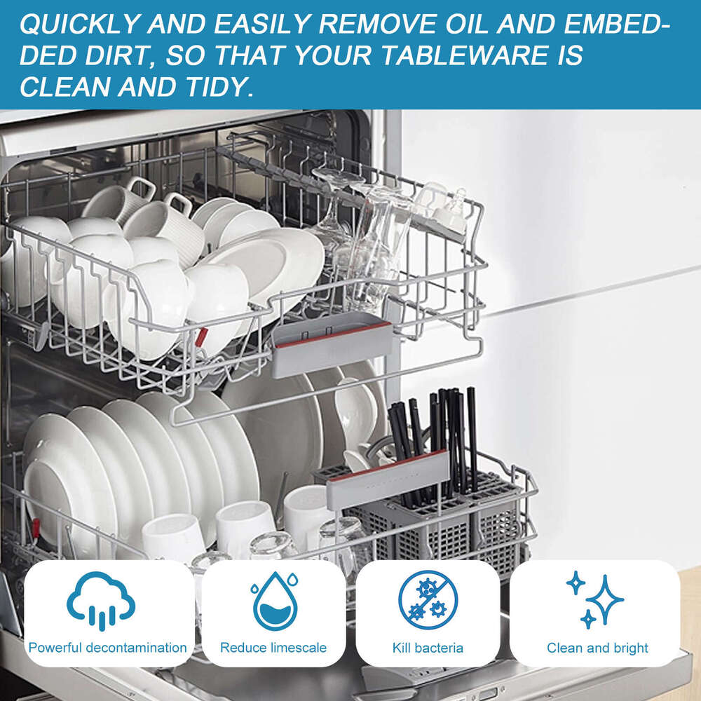 Jue-Fish Dishwasher Detergent Cleaning Oil Stain Removal Odor Reduction Kitchen Tableware Care Cleaner S260130