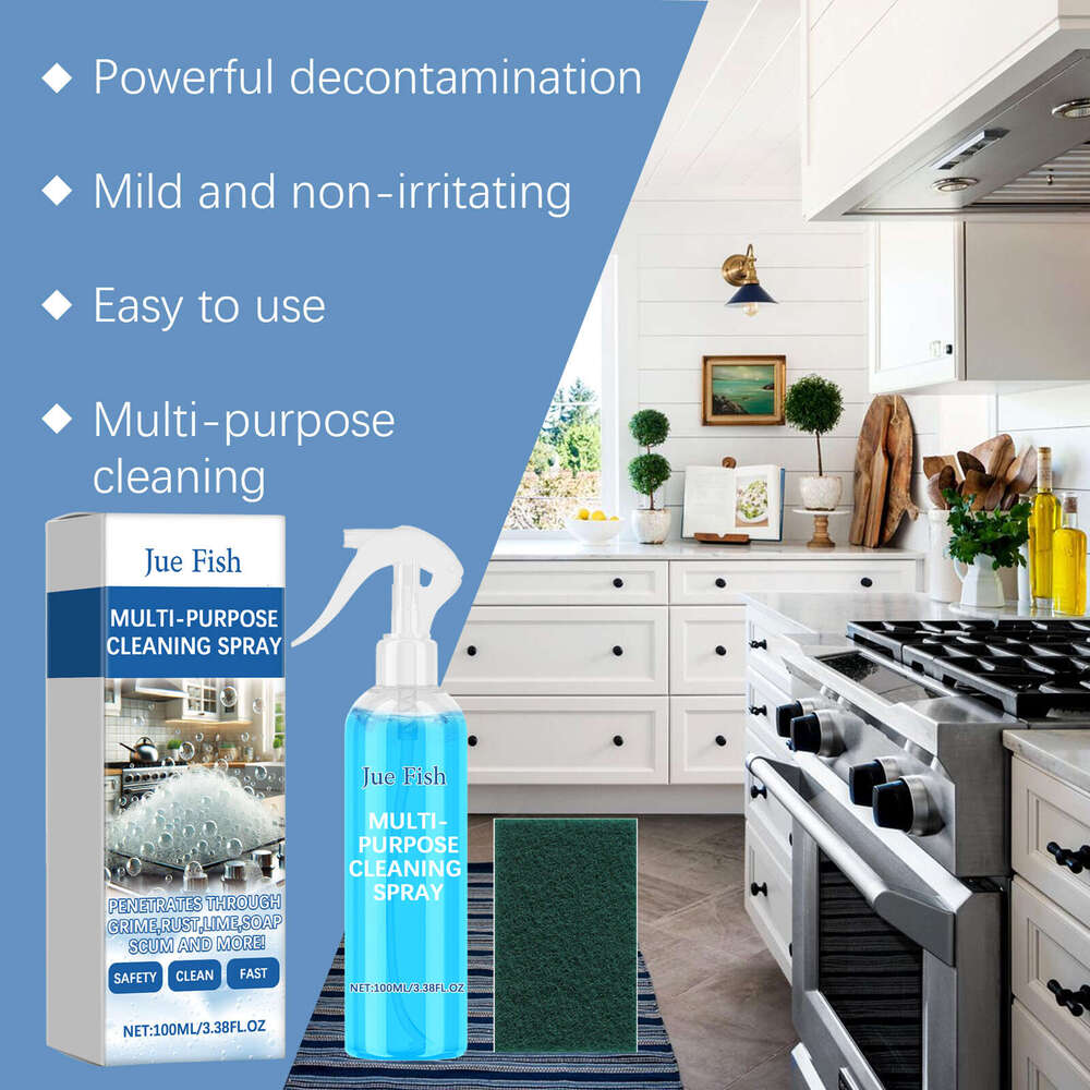 jue-fish Multi-Purpose Foam Stain Cleaner for Various Surfaces Odor Removal Cleaning Agent S260130