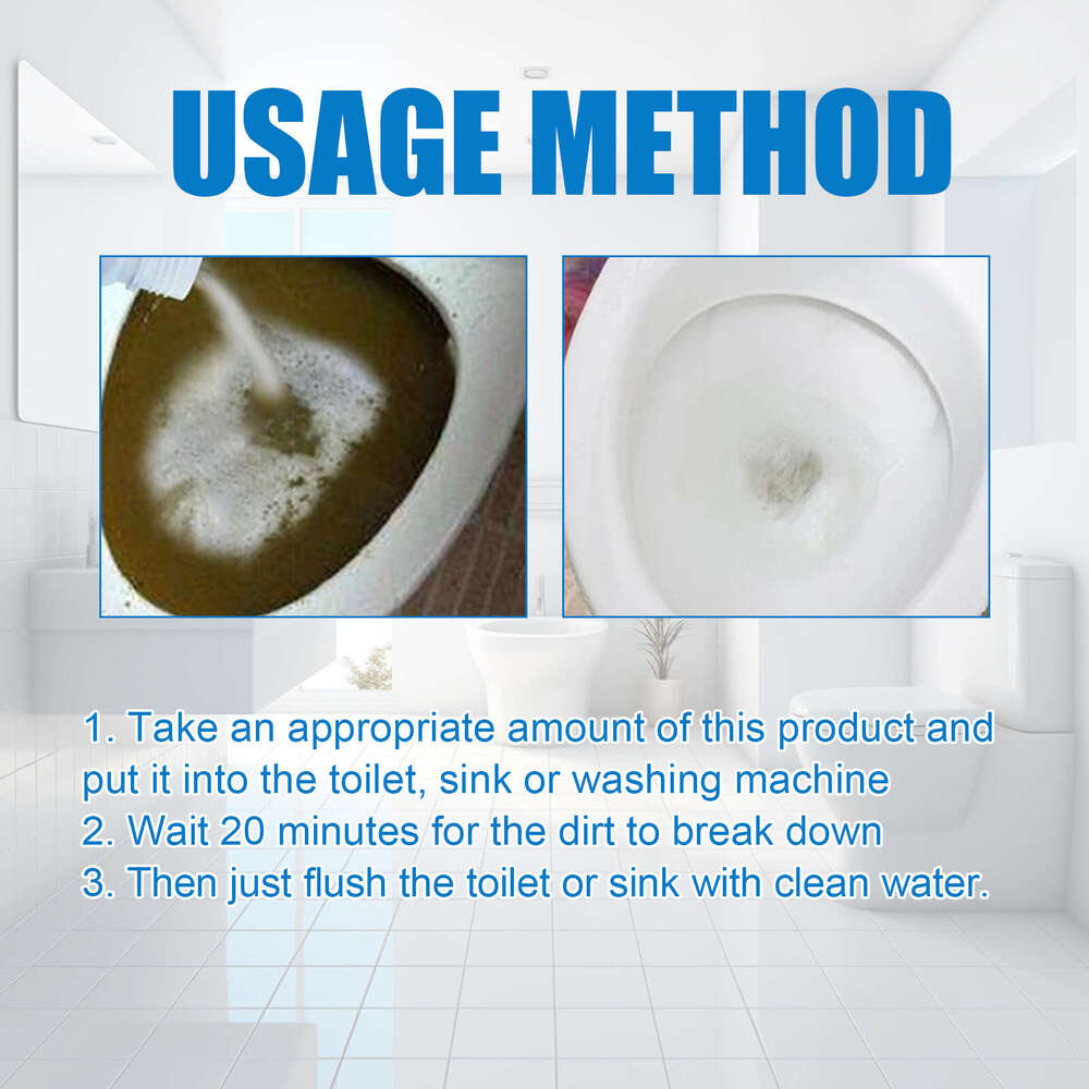 Jue-Fish Multi-Purpose Cleaner Toilet Bowl Deodorizer Descaler Kitchen Stove Sink Grease Remover S260130